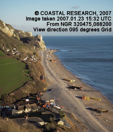 Containers from the MSC Napoli strewn across Branscombe Beach